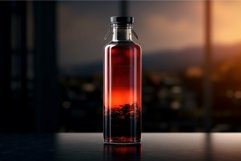 Serene sunset reflected in glass bottle Product Image 1