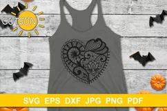 Heart SVG | Lace Heart SVG | Valentine SVG | Tattoo heart Product Image 2