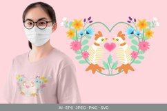 Scandinavian Lovebird for T-Shirt Design Product Image 1