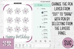 3D Birthday card insert design| Paper cutting |Cricut Card Product Image 2