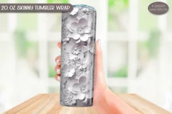 3D Seamless Sublimation Skinny Tumbler Wrap| 20oz | Png Product Image 2