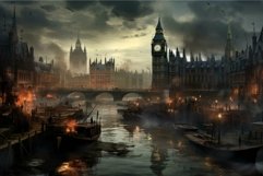 Apocalyptic vision of london with famous landmarks Product Image 1