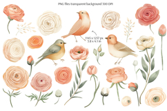 Everbloom Floral Clipart and Patterns Product Image 5