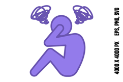 Colored Mental Illness Icon Product Image 1