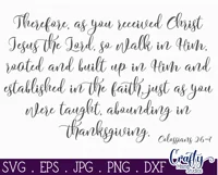 Colossians 2 Verse Christian Farmhouse Home Sign Svg Product Image 2