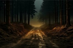 Mysterious forest path at twilight Product Image 1