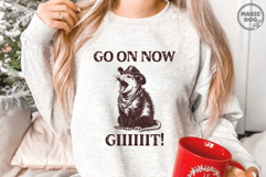 Funny Cowboy Opossum Go On Now Giiiiiit|Western Humor Product Image 4