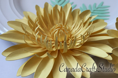 Aster Paper flower SVG, DXF cut file. Product Image 1