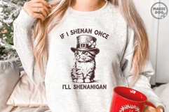 St. Patrick's Day Cat SVG|Lucky Irish Shamrock Shenanigans Product Image 3