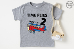 Airplane Birthday SVG|Time Flies Now I'm 2|Pilot Theme Party Product Image 3