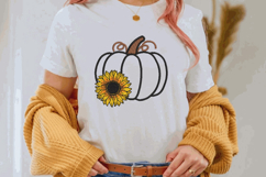Pumpkin with sunflower Embroidery Design Product Image 2