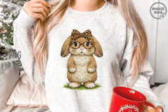 Leopard Bunny Easter PNG|Retro Rabbit Clipart|Happy Easter Product Image 3