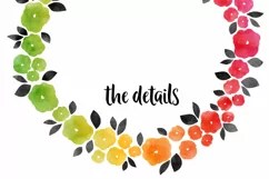 Pretty Watercolor Rainbow Flower Wreaths - 10 PNG images Product Image 3