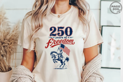 USA 250th Anniversary Cowboy Rider|Patriotic 4th July SVG Product Image 3