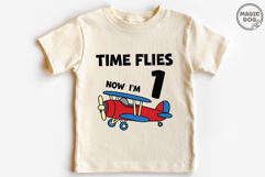 Airplane Birthday SVG|Time Flies Now I'm 1|Pilot Theme Party Product Image 3