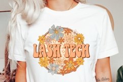 Retro Groovy Floral Lash Tech Png Artist Sublimation Design Product Image 3
