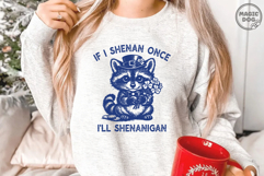 Funny St Patrick's Day Raccoon SVG|Irish Shamrock Leprechaun Product Image 3