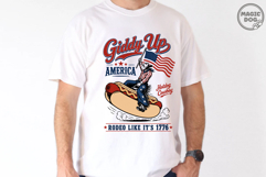 Patriotic Cowboy Hot Dog 4th of July Giddy Up America 1776 Product Image 3