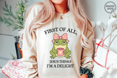 Christian Frog SVG: Jesus Thinks I'm A Delight Faith Quote Product Image 4