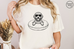 Golden Doodle Dog in Pool Float Summer Beach Vacation SVG Product Image 3