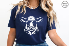 Cow Hereford with Sunglasses SVG|Western Farm Animal Graphic Product Image 4