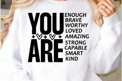 You Are Kind Loved Brave Enough Shirt Product Image 1