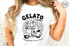 Gelato Time Dog, Cute Golden Retriever Scooter Ice Cream SVG Product Image 5