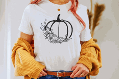 Floral Pumpkin Embroidery Design Product Image 3