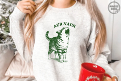 Aur Naur Cat Vintage Tabby Cat Meme|Funny Sassy Cat SVG Product Image 3