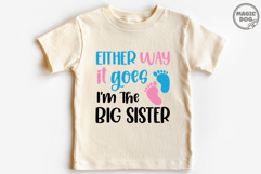 Either Way It Goes I'm the Big Sister|Gender Reveal SVG Product Image 3