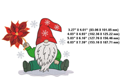 Christmas Gnome with Poinsettia Product Image 2