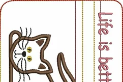 ITH Love My Cat Zipper Bag - Fully Lined, 5X7 HOOP Product Image 2