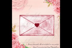100 Watercolor Love Wedding Letter Envelope Clip Arts Product Image 2