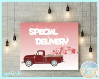 Valentines SVG | Valentines Day Special Delivery Truck SVG Product Image 2