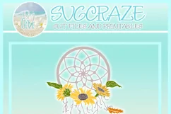 Dreamcatcher with Sunflowers Feathers Beads SVG Dxf Eps Png Product Image 4