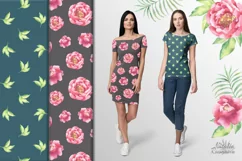 Watercolor Peonies set - Free Design of The Week Product Image 8