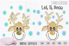 Funny Reindeer svg, deer svg, Christmas sweater svg Product Image 3