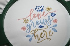 Love grows here. House decor embroidery design, 5 size Product Image 3