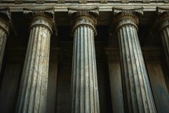 Majestic ancient columns under sunlight Product Image 1