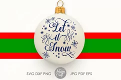 Let it snow SVG, Christmas PNG, snowflake clipart Product Image 2