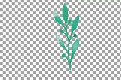 Faded orange and blush flowers and green leaves watercolor Product Image 22