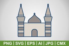 Vector Mosque Icon Product Image 1