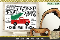 Farm Fresh Christmas Trees SVG | Christmas Sign SVG Product Image 4