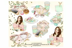 Planner Girl Clip Art/Planner Girl Clipart/planner girl Product Image 2