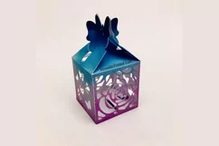 Butterfly top box template - gift box, treat box, favor box Product Image 4