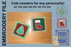 Christmas Cookies Coasters - 4 x 4 and 5 x 7 Hoops Product Image 1