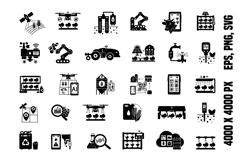 Glyph AgriTech and Smart Farming Icons Product Image 1