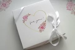 Watercolor Heart Valentine Wreath Boho Clipart Product Image 3