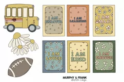 Retro Kids School Clipart | Hand Drawn Grade School Graphics Product Image 3