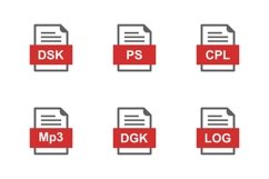Set Of File Formats Icons Product Image 1